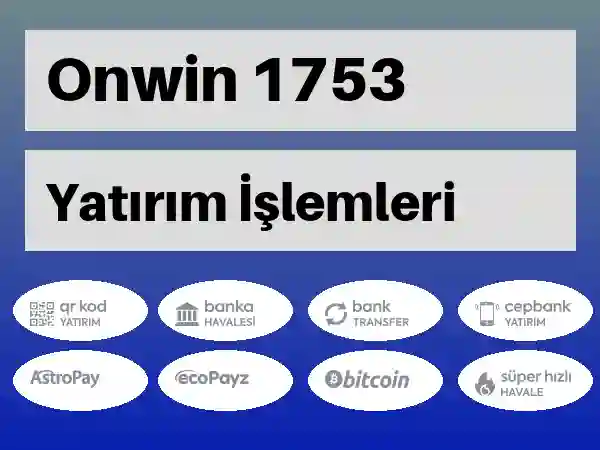 Onwin Mobil Para yatırma ve çekme 1753